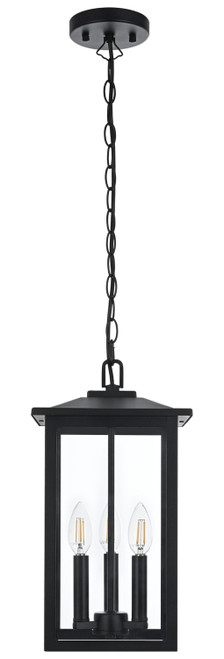 Elegant Lighting OD325H17BK Carlisle Black Outdoor Drop Lighting 