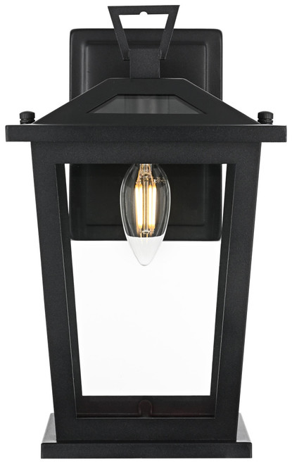 Elegant Lighting OD333W12BK Berks Black 12" Exterior Wall Lamp 