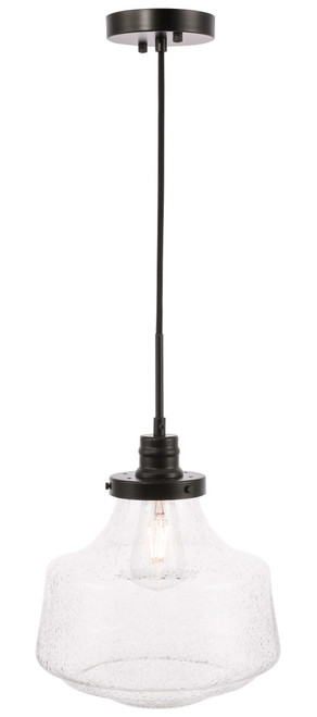 Elegant Lighting LD6258BK Lyle Vintage Black 11" Mini Pendant Light 