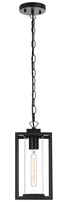 Elegant Lighting OD310H13BK Memphis Contemporary Black Outdoor Drop Lighting Fixture 