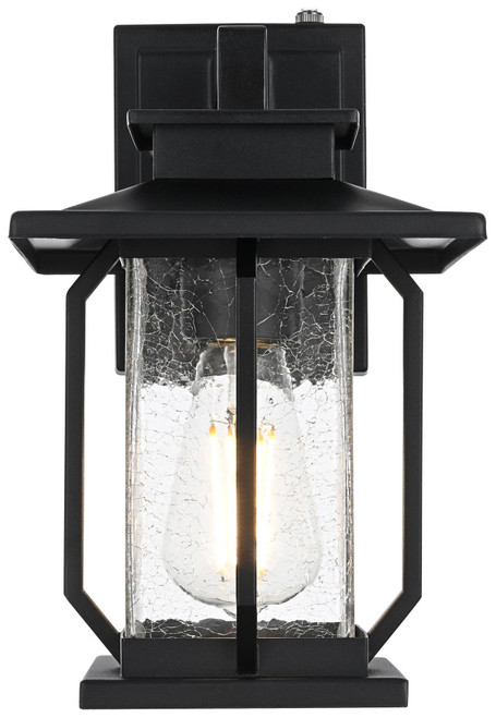 Elegant Lighting OD304W12BK Salem Craftsman Black Exterior Wall Lighting 