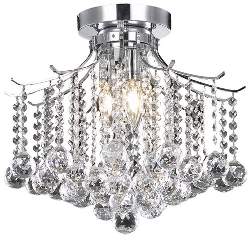 Elegant Lighting LD8200F17C Amelia Crystal Chrome 16" Flush Mount Lighting 