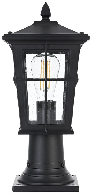 Elegant Lighting OD337P16BK Bodine Black Outdoor Post Light Fixture 