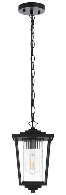 Elegant Lighting OD305H13BK York Modern Black 6.5" Outdoor Pendant Lamp 