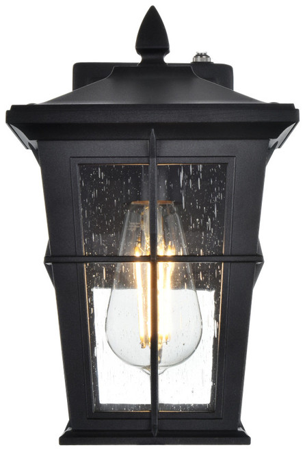 Elegant Lighting OD337W12BK Bodine Black Outdoor Wall Lighting Sconce 