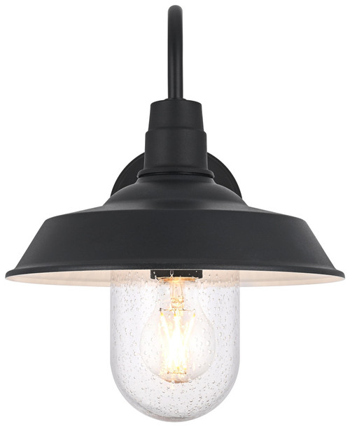 Elegant Lighting OD415W15BK Rayan Country Black 13" Outdoor Wall Light Sconce 