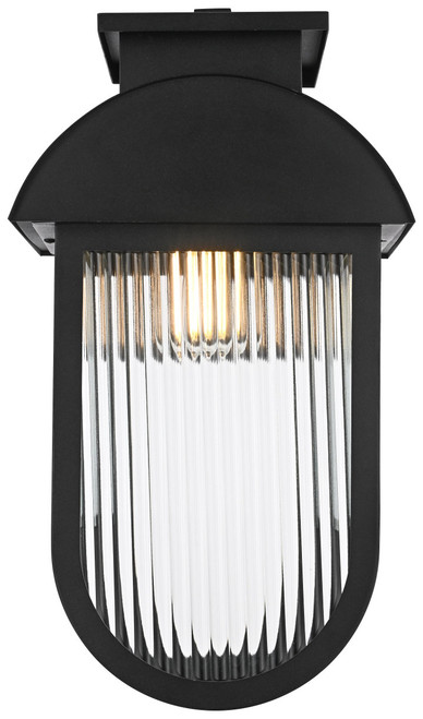 Elegant Lighting OD338W19BK Albert Nautical Black 18.5" Outdoor Sconce Lighting 