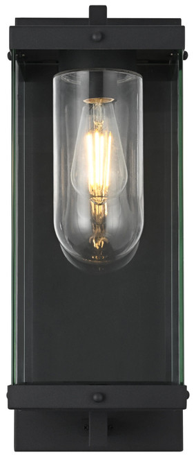 Elegant Lighting OD409W21BK Keaton Modern Black 21" Outdoor Wall Sconce Light 