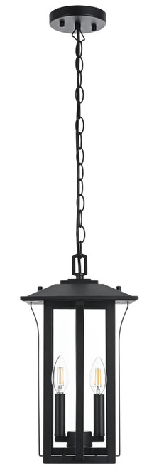 Elegant Lighting OD327H17BK Thayer Black Outdoor Drop Lighting 