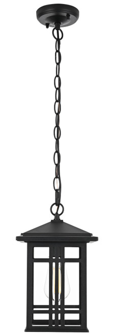 Elegant Lighting OD613H11BK Harley Craftsman Black Outdoor Drop Ceiling Lighting 