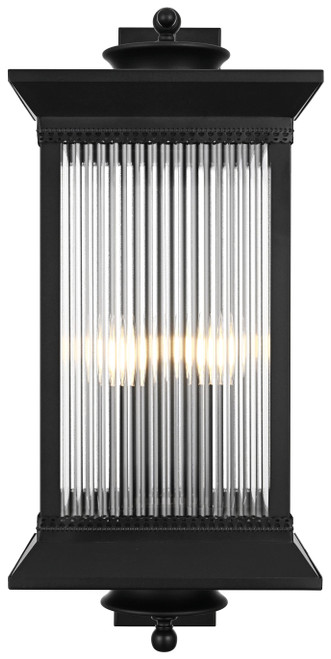 Elegant Lighting OD316W28BK Collins Traditional Black 27.5" Outdoor Wall Light Sconce 