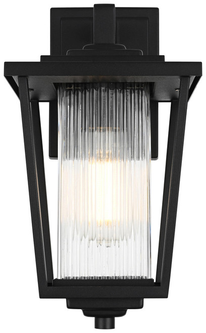 Elegant Lighting OD305W13BK York Modern Black 13" Exterior Wall Lighting 