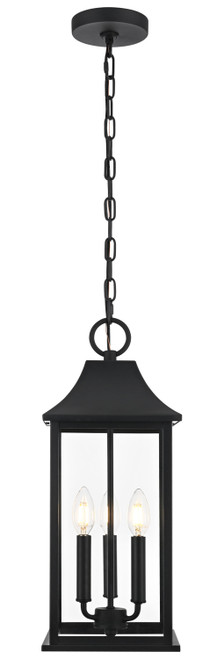 Elegant Lighting OD503H21BK Shepard Black Exterior Hanging Light 