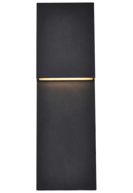Elegant Lighting LDOD4001BK Raine Modern Black LED Outdoor Wall Lighting 