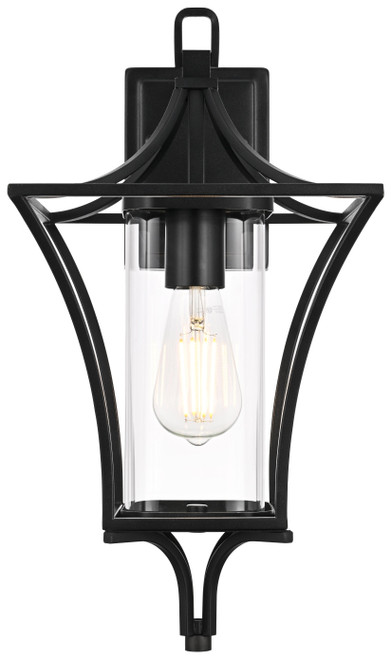 Elegant Lighting OD311W19BK Belgrade Black 18.5" Exterior Wall Lamp 