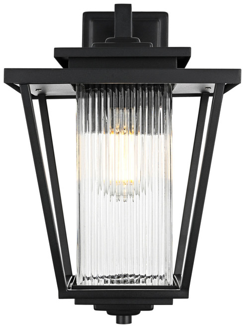 Elegant Lighting OD305W16BK York Contemporary Black 15.5" Exterior Wall Sconce 