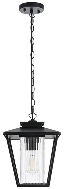 Elegant Lighting OD306H14BK Gaul Contemporary Black Exterior Hanging Lamp 