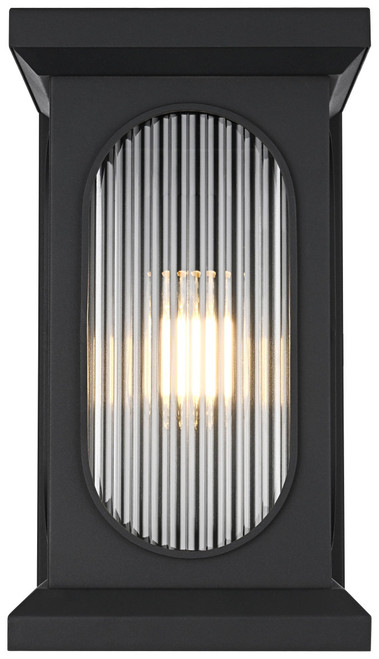 Elegant Lighting OD417W17BK Sevyn Modern Black 17" Outdoor Light Sconce 