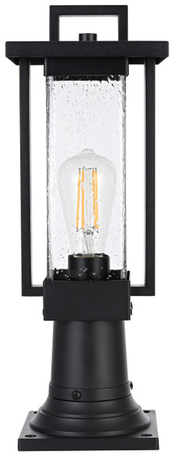 Elegant Lighting OD319P18BK Tilton Contemporary Black Exterior Post Light Fixture 