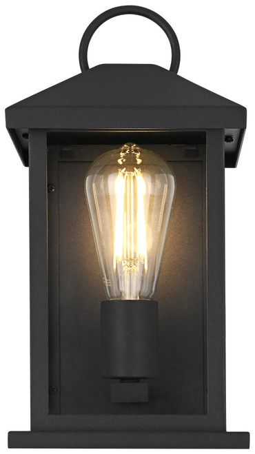 Elegant Lighting OD411W12BK Neil Black 12" Outdoor Wall Sconce Lighting 