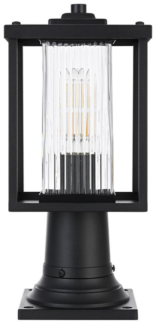 Elegant Lighting OD302P15BK Dover Modern Black Outdoor Post Lighting 
