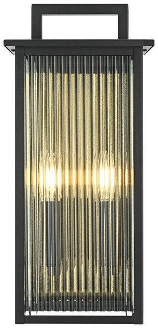 Elegant Lighting OD513W19BK Kannon Modern Black 19" Outdoor Sconce Lighting 