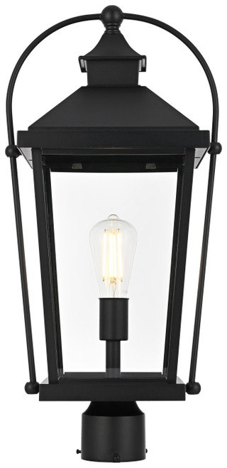 Elegant Lighting OD605P23BK Luz Black 23" Exterior Lighting Post Light 
