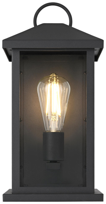 Elegant Lighting OD411W15BK Neil Black 15" Outdoor Wall Light Fixture 
