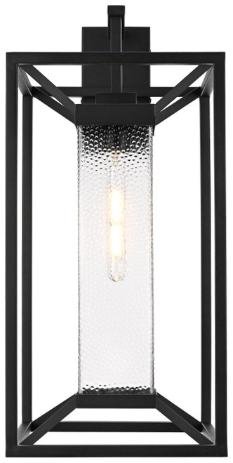 Elegant Lighting OD329W26BK Willington Contemporary Black 25.5" Exterior Lighting Sconce 