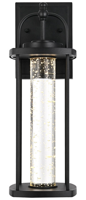 Elegant Lighting OD601W15BK Zev Contemporary Black LED Outdoor Wall Lighting Fixture 
