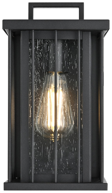 Elegant Lighting OD357W12BK Sedgley Contemporary Black Outdoor Lighting Wall Sconce 