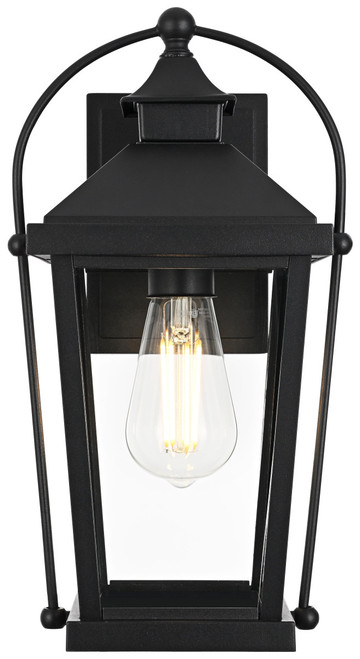 Elegant Lighting OD605W14BK Luz Black 14" Exterior Wall Lamp 
