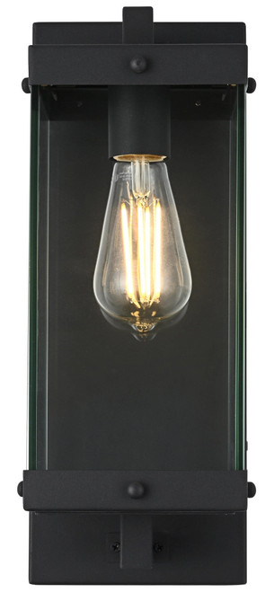 Elegant Lighting OD408W15BK Julien Modern Black 15" Exterior Wall Lighting 