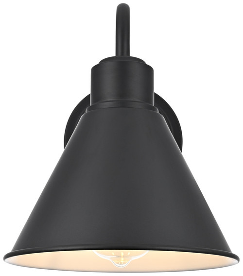 Elegant Lighting OD803W10BK Colton Rustic Black Exterior Lighting Sconce 