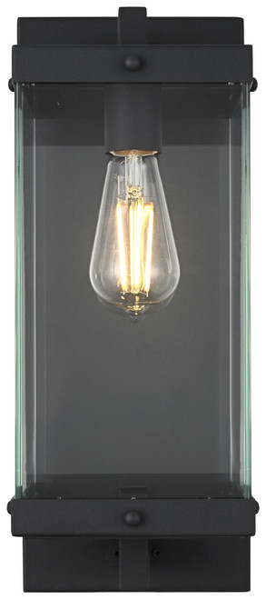 Elegant Lighting OD408W17BK Julien Modern Black 17" Outdoor Sconce Lighting 