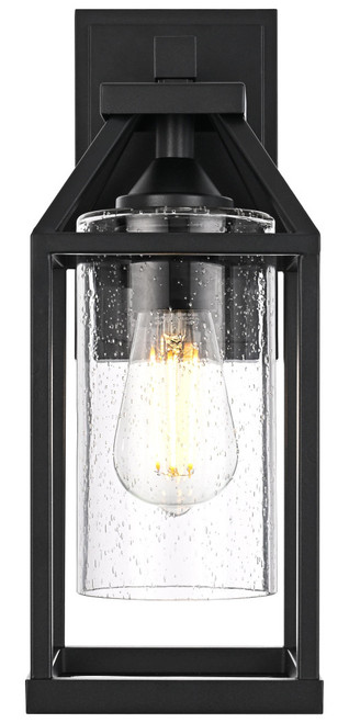 Elegant Lighting OD606W14BK Zora Craftsman Black 14" Exterior Wall Lamp 