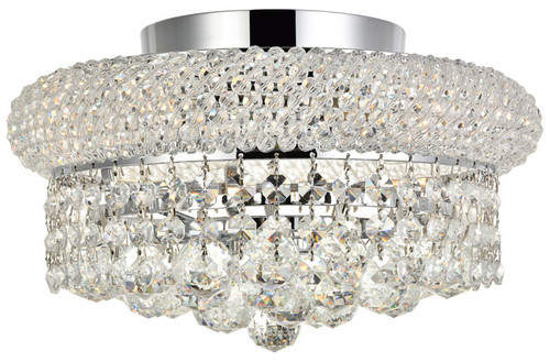 Elegant Lighting V1800F12C/RC Primo Crystal Chrome 12" Ceiling Lighting Fixture 