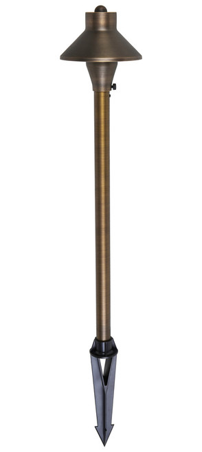 Elegant Lighting P802 Chanterelle Antique Brass 5" Outdoor Landscaping Light 