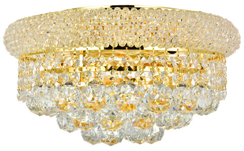 Elegant Lighting V1800F14G/RC Primo Crystal Gold 14" Ceiling Lighting Fixture 