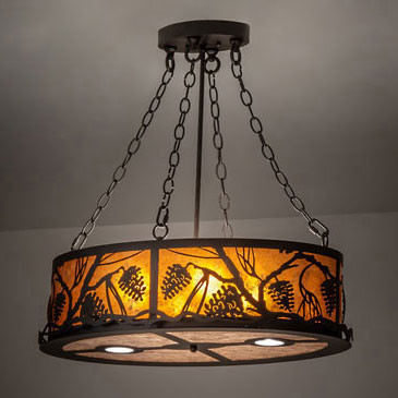 Meyda Custom 265762 Hokaiseki Contemporary Oil Rubbed Bronze Pendant ...
