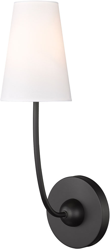 Z-Lite 3040-2S-MB Shannon Contemporary Matte Black Wall Sconce Lighting ...