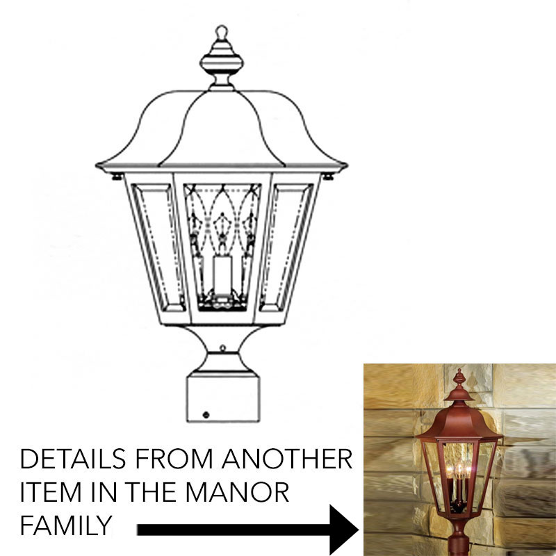Hanover Lantern B4131 Manor Medium Exterior Post Light Fixture