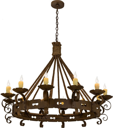 2nd Ave. 164661 Goulaine Corde Traditional Rustic Iron Lighting ...