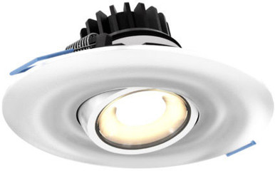DALS Lighting LEDDOWNG4-CC-WH Modern White LED 5CCT 4 Inch Round Gimbal ...