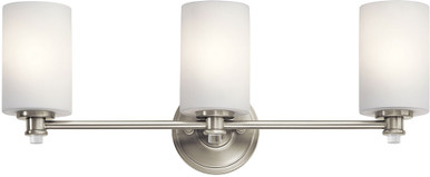 Kichler 45923NI Joelson Brushed Nickel 3-Light Bath Lighting Fixture ...