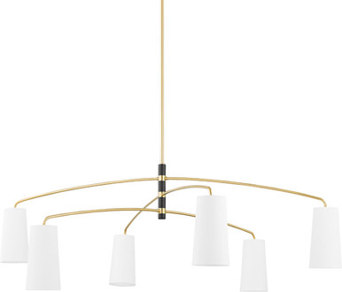 Mitzi H612806-AGB/SBK Evelyn Contemporary Aged Brass Chandelier Light ...