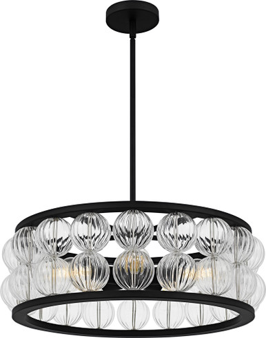 Quoizel TRK2823MBK Terrarock Contemporary Matte Black Drum Pendant