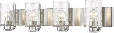 Z-Lite 492-4V-BN Beckett Contemporary Brushed Nickel Bathroom Light ...