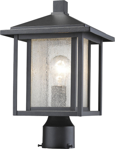 Z-Lite Aspen 1-Light Outdoor Wall Fixture – Classic Craftsman Style In Black