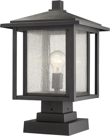 Z-Lite 554PHBS-SQPM-BK Aspen Black Exterior Pier Mount - ZLT